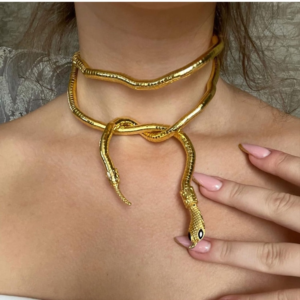 Snake Necklace For Adjustable Punk Snake Choker Snake Bracelet Hollween Jewelry